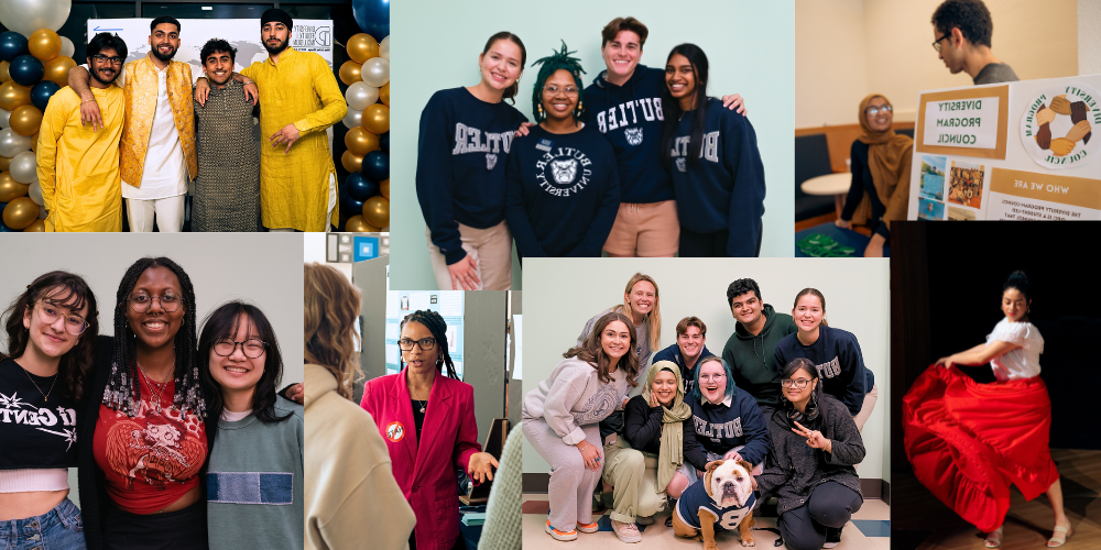 A collage of various diverse student groups on campus